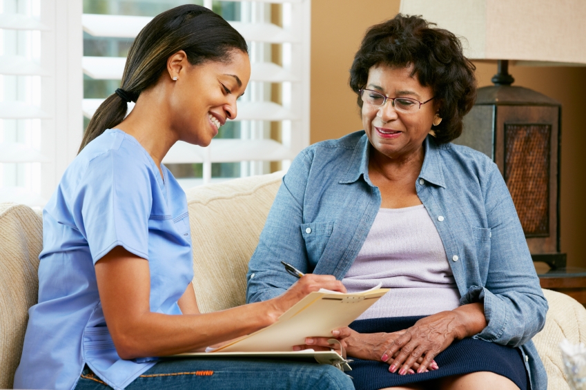 Care Worker and Patient Care Worker and Patient